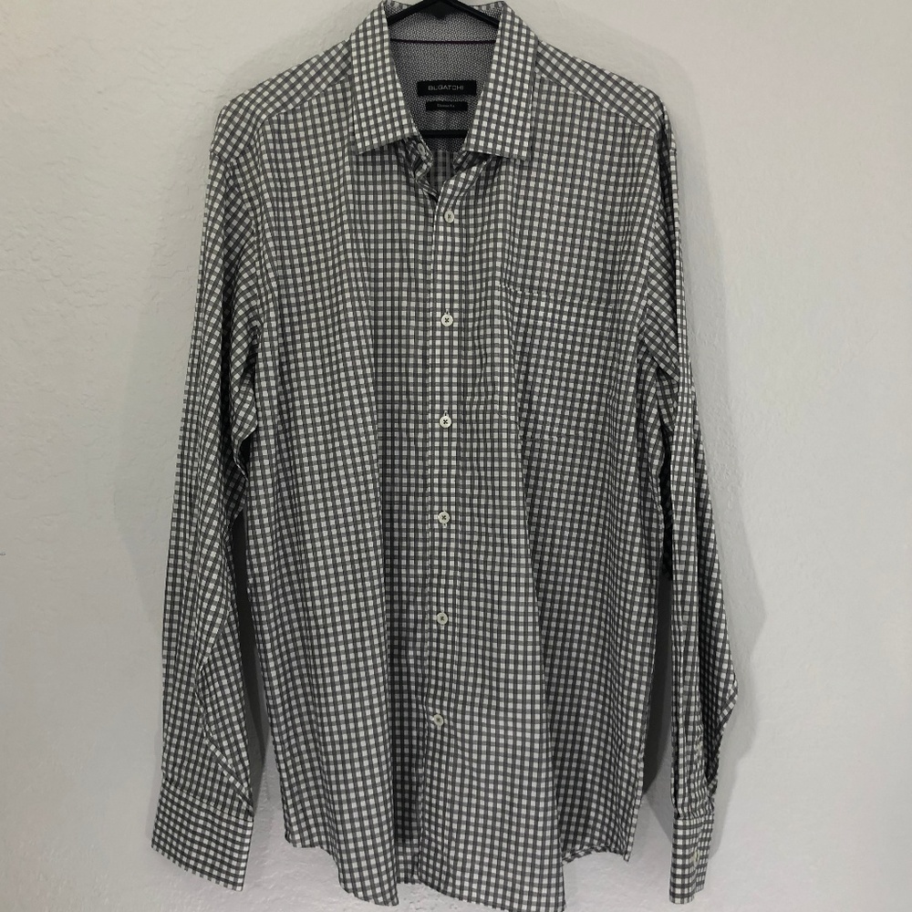 Bugatchi Classic Fit Men's Shirt Long Sleeve Large